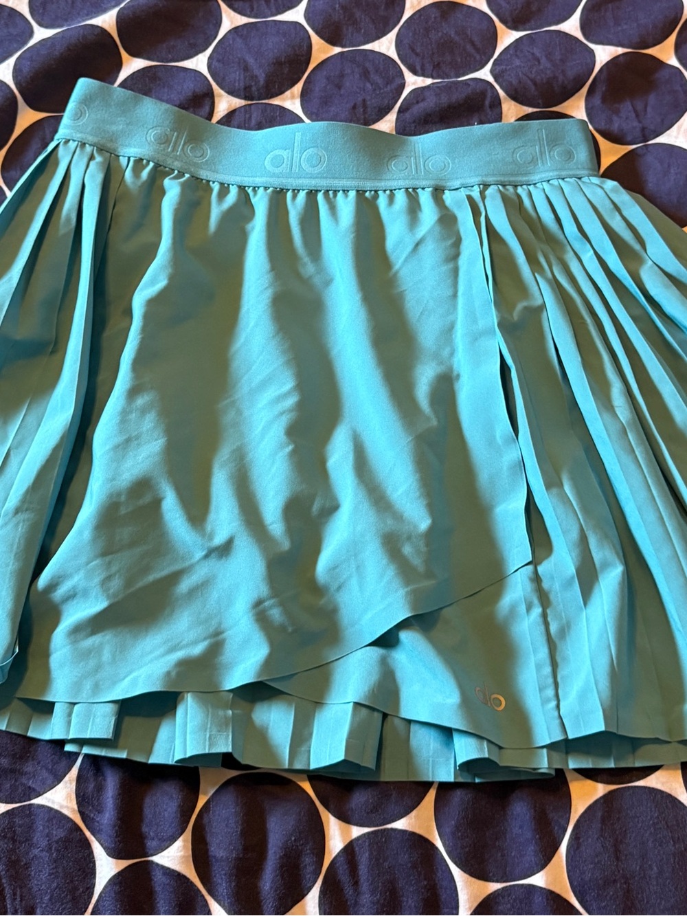 ALO Yoga Women’s Aces Teal Pleated Athletic Skirt